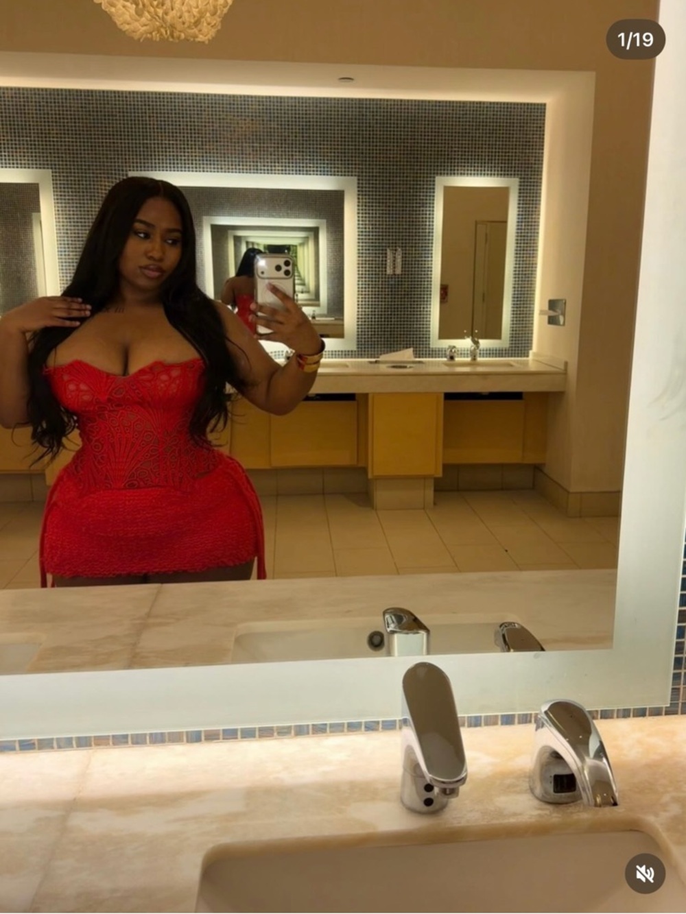 Red Strapless Lace Bodycon Dress - Women
